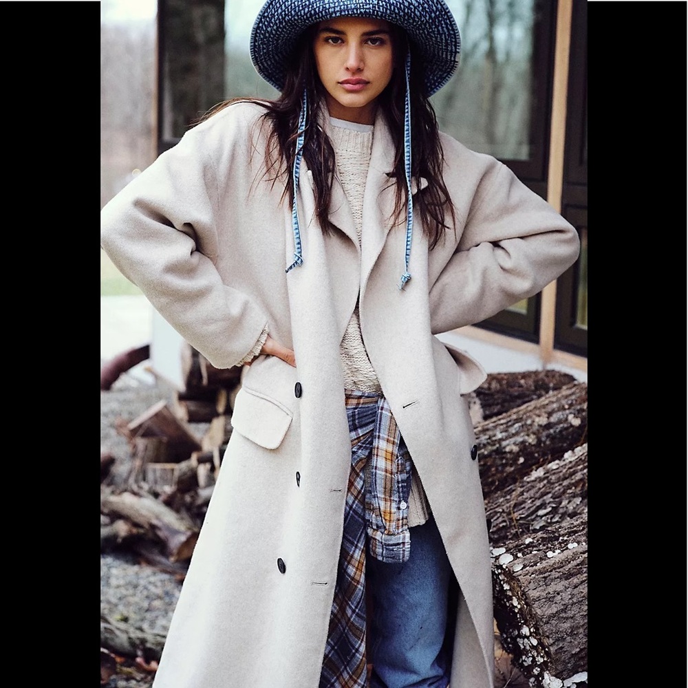 Free People Adore You Wool Coat Gray small and Medium - Picture 3 of 11